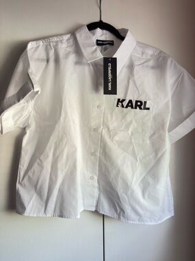 Karl Lagerfeld Paris Button-Front Top
